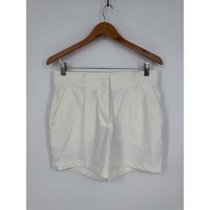 Nike Dri Fit Victory Chino Shorts Womens Medium White Standard Fit Logo Golf